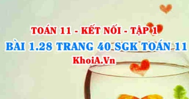 Bài 1.28 trang 40 SGK Toán 11 tập 1 Kết nối tri thức